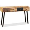vidaXL Table console Teck massif de r&eacute;cup&eacute;ration 120 x 30 x 76 cm