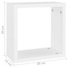 vidaXL Étagères cube murales 4 pcs blanc 30x15x30 cm