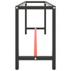 vidaXL Cadre banc de travail Noir mat et rouge mat 210x50x79 cm M&eacute;tal