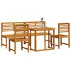 vidaXL Ensemble bistro de jardin 5 pcs Marron Bois d'Acacia Massif