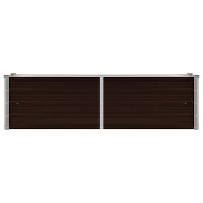 vidaXL Lit surélevé de jardin Marron 160x40x45 cm Acier galvanisé