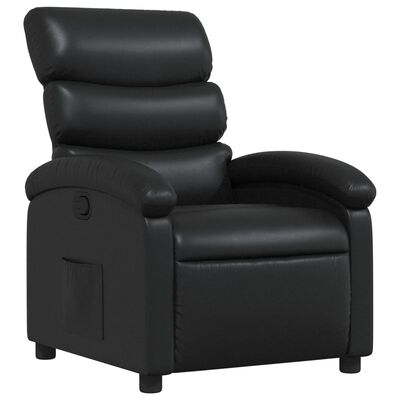 vidaXL Fauteuil inclinable Noir Similicuir