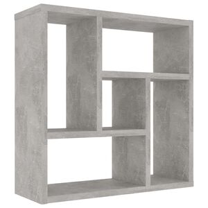 vidaXL &Eacute;tag&egrave;re murale Gris b&eacute;ton 45,1x16x45,1 cm Bois d&rsquo;ing&eacute;nierie