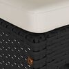 vidaXL Tabourets de bar jardin coussins lot de 2 noir résine tressée