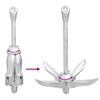 vidaXL Ancre pliable argenté 4 kg fonte galvanisée à chaud