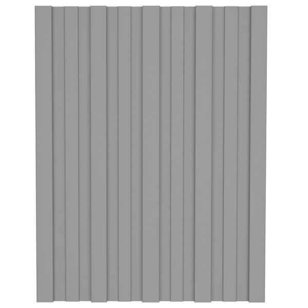 vidaXL Panneaux de toiture 12 pcs Acier galvanisé Gris 60x45 cm