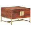vidaXL Table basse Marron miel 67x67x45 cm Bois solide d'acacia