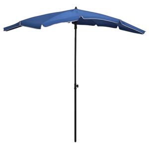 vidaXL Parasol de jardin avec m&acirc;t 200x130 cm bleu azur&eacute;