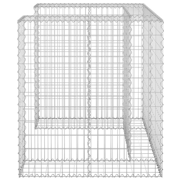 vidaXL Mur en gabion pour poubelle Acier galvanisé 110x100x110 cm