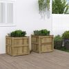 vidaXL Jardini&egrave;res 2 pcs bois de pin impr&eacute;gn&eacute;