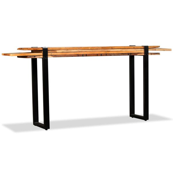 vidaXL Table console Bois de récupération massif réglable