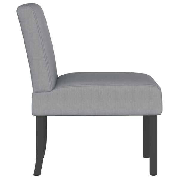 vidaXL Fauteuil sans accoudoirs gris clair tissu