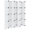 vidaXL Organiseur de rangement en cube avec 12 cubes et portes en PP transparent