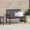 vidaXL Banc de jardin Noir 120 x 59 x 88 cm HDPE