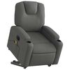 vidaXL Fauteuil inclinable de massage &eacute;lectrique gris fonc&eacute; tissu