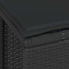 vidaXL Ensemble de salle &agrave; manger pour jardin Noir polyrotin