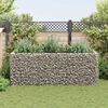 vidaXL Lit sur&eacute;lev&eacute; &agrave; gabion Acier 270x90x100 cm