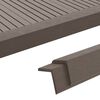 vidaXL Corni&egrave;re de terrasse 5 pcs WPC 170 cm Marron fonc&eacute;