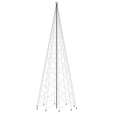 vidaXL Sapin de Noël avec piquet 3000 LED blanc froid 800 cm