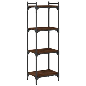vidaXL Biblioth&egrave;que 4 niveaux ch&ecirc;ne marron 40x30x120cm bois ing&eacute;nierie