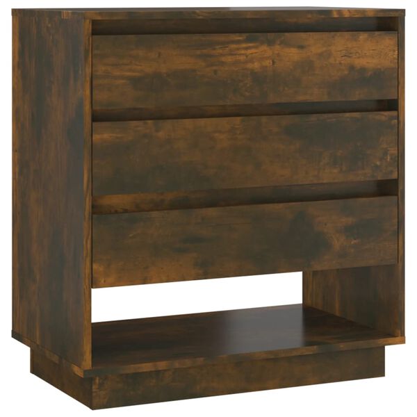 vidaXL Buffet Ch&ecirc;ne fum&eacute; 70x41x75 cm Bois d'ing&eacute;nierie