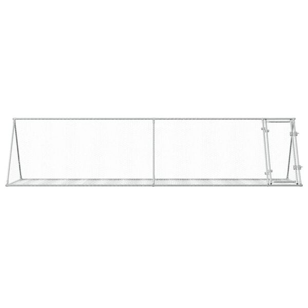 vidaXL Clapier argent&eacute; 400x105x91 cm acier galvanis&eacute;