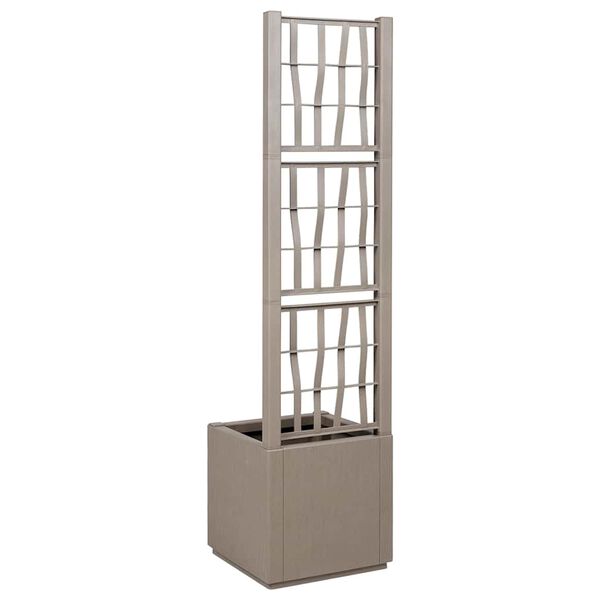 vidaXL Cache-pot de jardin Gris 36 x 36 x 140 cm Polypropyl&egrave;ne