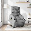 vidaXL Fauteuil inclinable de massage électrique gris clair tissu