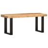 vidaXL Banc 110 cm Bois de manguier brut massif et acier