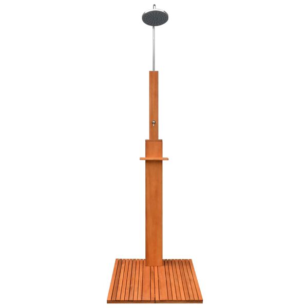 vidaXL Douche extérieure Bois d'eucalyptus et acier