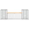 vidaXL Banc de jardin design gabion 183x41x60,5 cm bois massif de pin