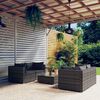vidaXL Salon de jardin 5 pcs avec coussins R&eacute;sine tress&eacute;e Gris