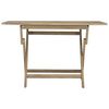 vidaXL Table de jardin pliante gris 120x70x75 cm bois de teck solide