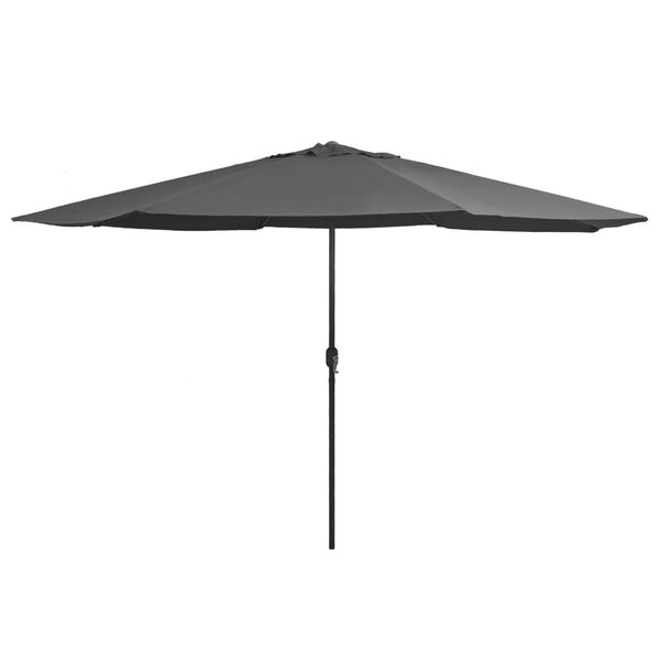 vidaXL Parasol de jardin avec mât en métal 390 cm anthracite