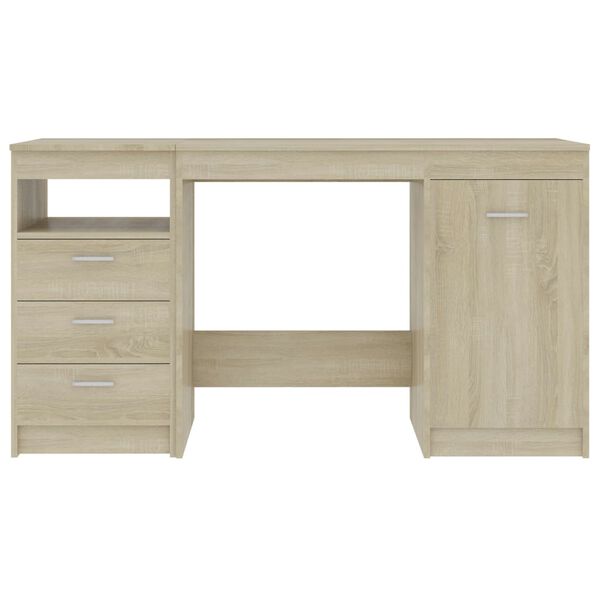 vidaXL Bureau Ch&ecirc;ne sonoma 140x50x76 cm Bois d&rsquo;ing&eacute;nierie