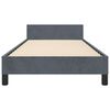vidaXL Cadre de lit sans matelas gris fonc&eacute; double XL velours