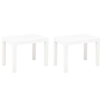 vidaXL Bancs de jardin lot de 2 Blanc Plastique