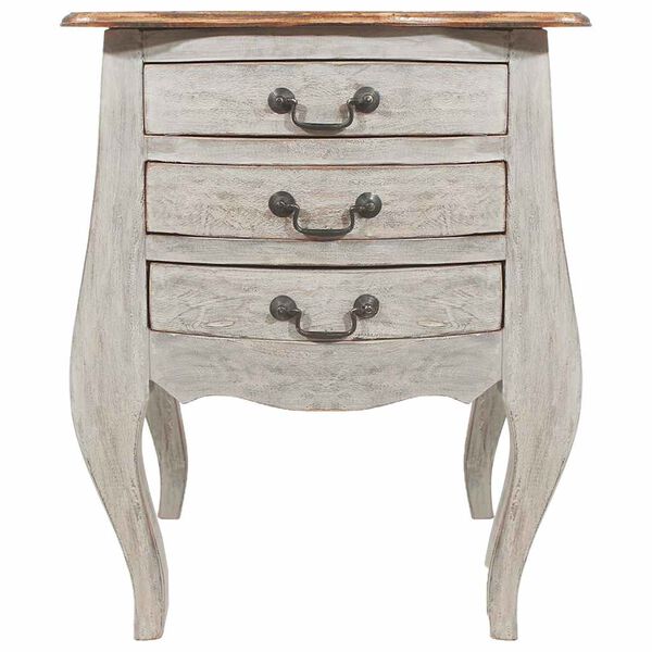 vidaXL Table de chevet bois d'acajou massif 48x35x64 cm