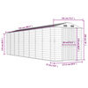 vidaXL Abri de jardin marron 191x725x198 cm acier galvanis&eacute;