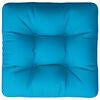 vidaXL Coussin de palette bleu 60x60x12 cm tissu