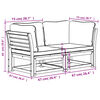 vidaXL Canap&eacute; de jardin avec coussins 2 places bois massif d'acacia
