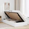 vidaXL Lit de Rangement avec matelas Blanc pur 100 x 190 cm Faux cuir
