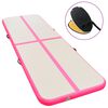 vidaXL Tapis gonflable de gymnastique avec pompe 800x100x10cm PVC Rose