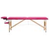 vidaXL Table de massage pliable 2 zones Bois Rose