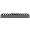 vidaXL Lit de Rangement avec matelas Gris fonc&eacute; 100 x 190 cm tissu