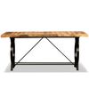 vidaXL Table à manger Bois de manguier brut 180 cm