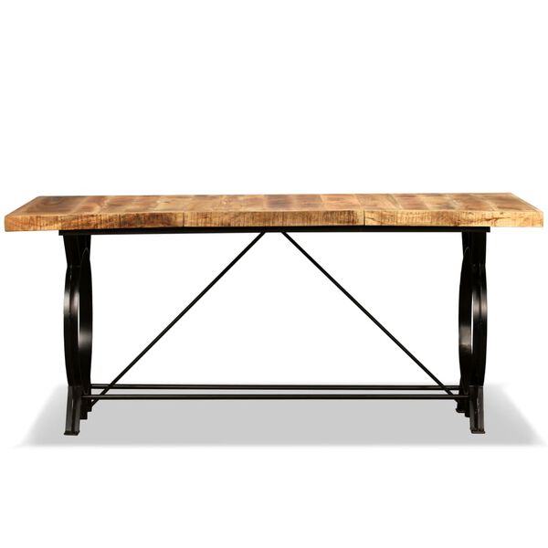 vidaXL Table à manger Bois de manguier brut 180 cm
