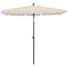 vidaXL Parasol de jardin avec mât 210x140 cm Sable