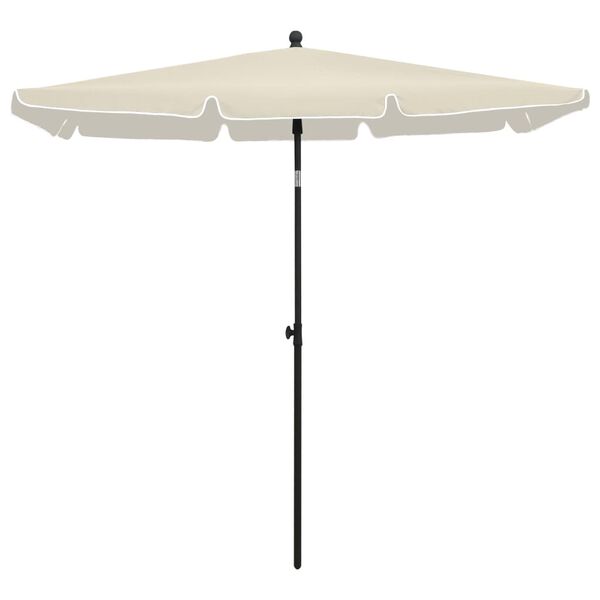 vidaXL Parasol de jardin avec mât 210x140 cm Sable