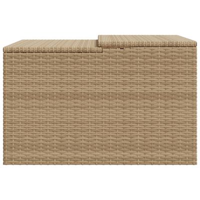 vidaXL Garage pour robot tondeuse beige 86x90x52/57 cm résine tressée